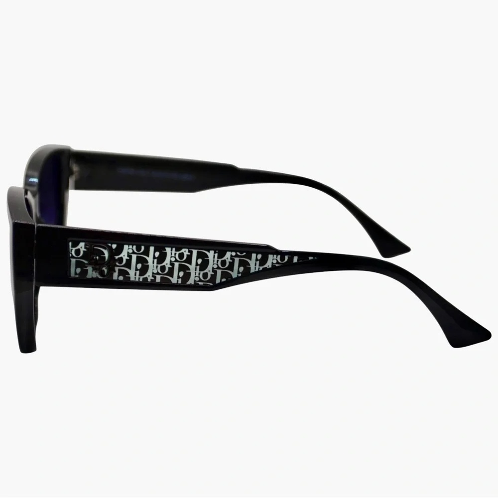 Dior Women’s Sunglasses | Black & White Temples | Gray/Purple Gradient Polarized - Picture 3 of 16